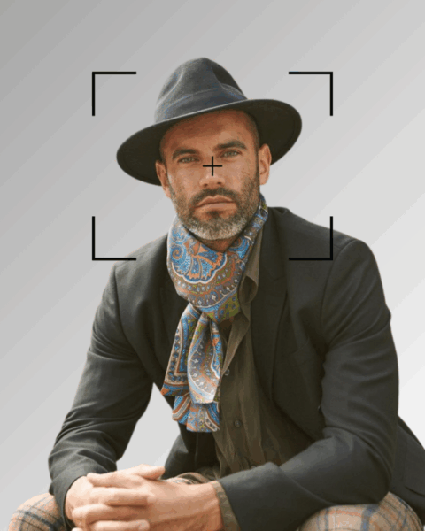 Focal point of a portrait zone