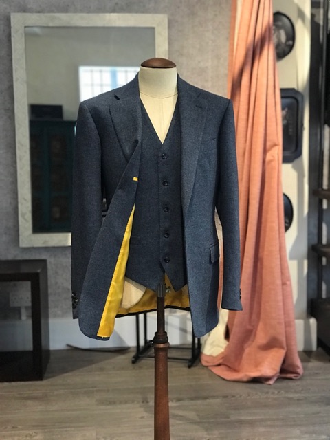 tweed 3 piece suit waistcoat